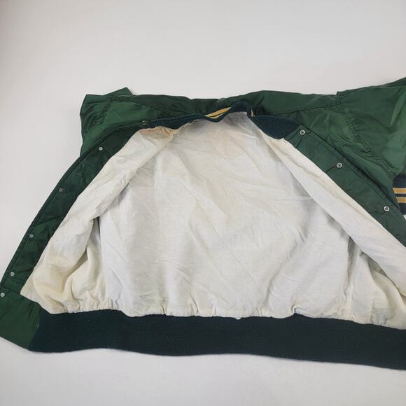 Vintage 90s West Wind Varsity Bomber Satin Jacket Mens L Greenbay Packer‎ Colors - Picture 10 of 11